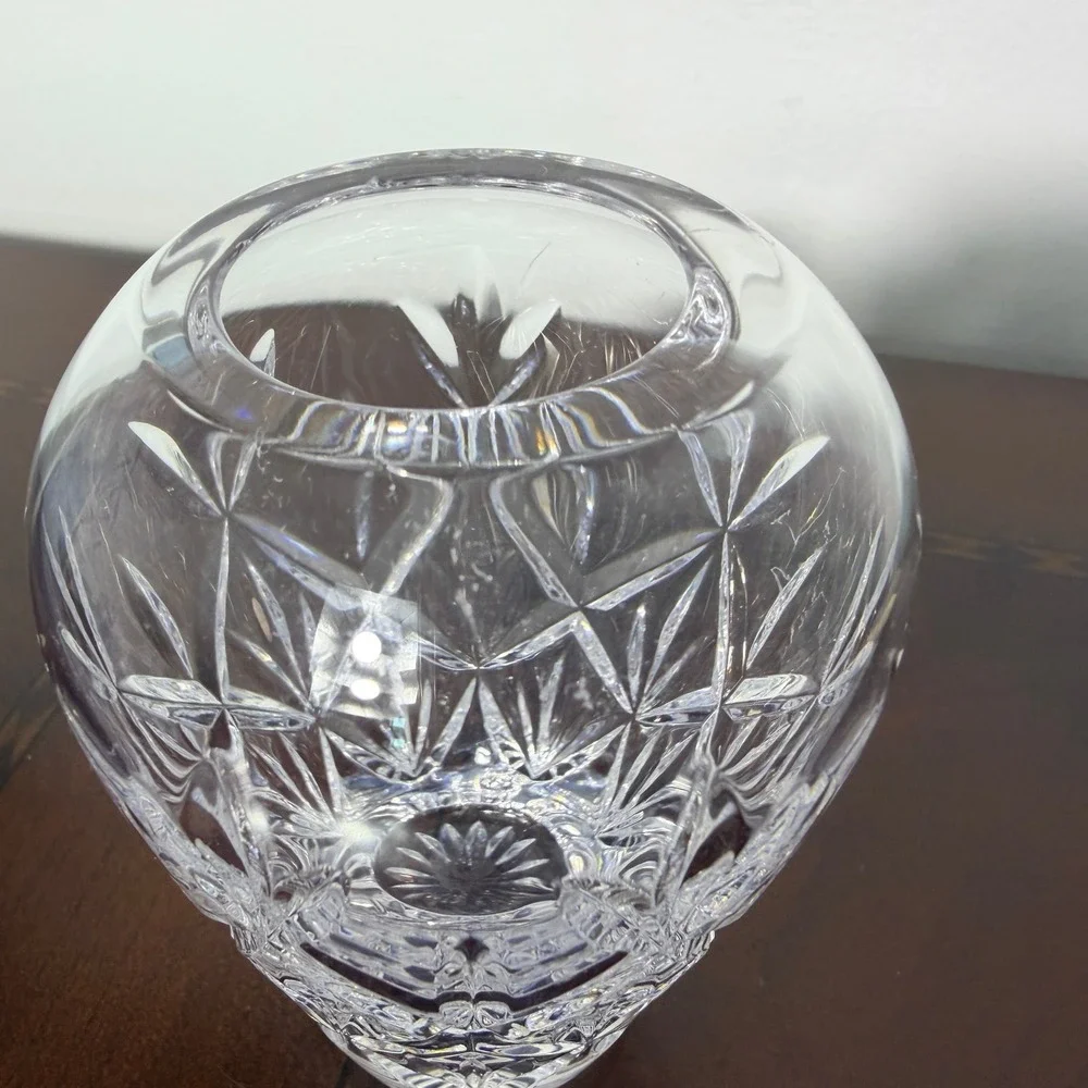Vintage Signed Tiffany & Co Sybil Cut Crystal Bud Vase 4